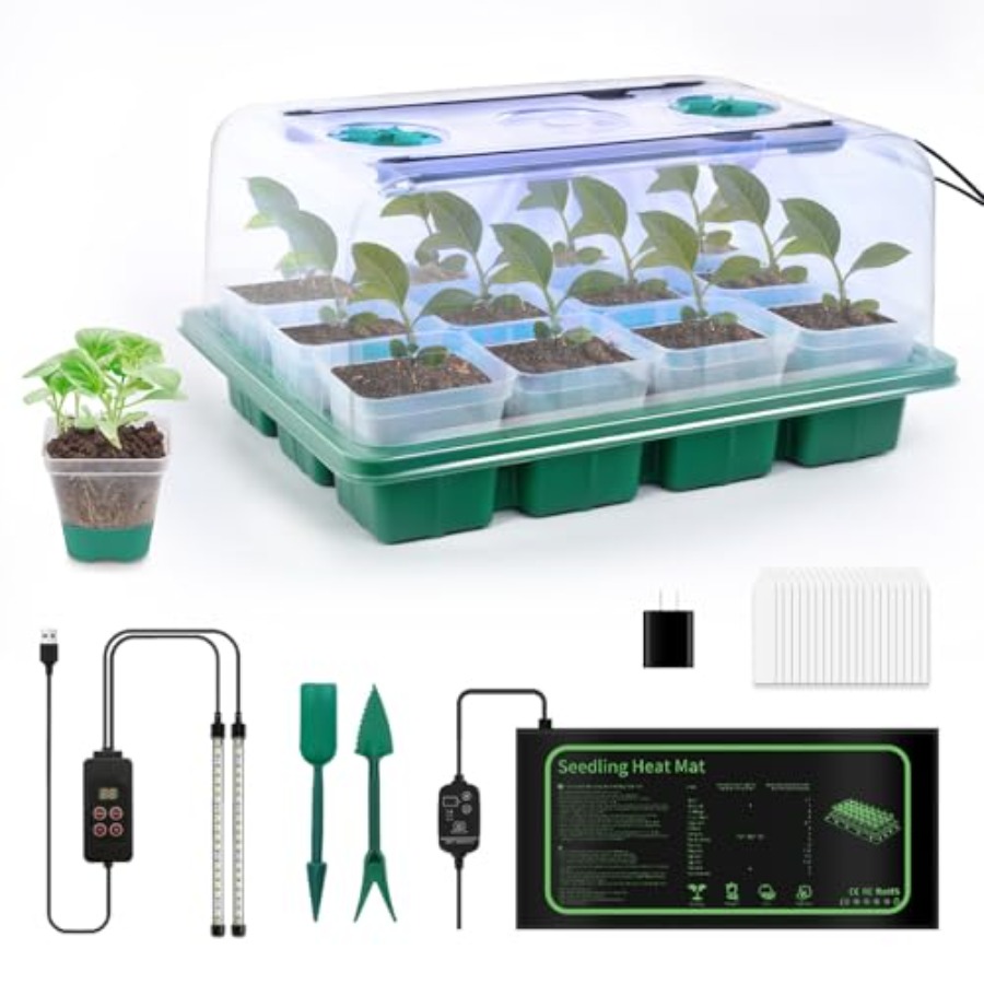 Humidity Dome Kit - Seed Starter Kit with Grow Light