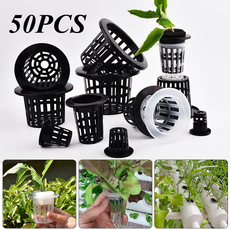 Self Watering Insert - 50Pcs Black White Soilless Mesh Plant