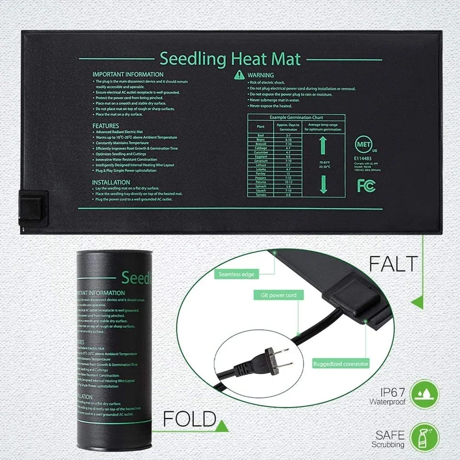 4 Sizes 220V EU Plug Seedling  - Heat Mat Seedling incelemesi ve fiyatı