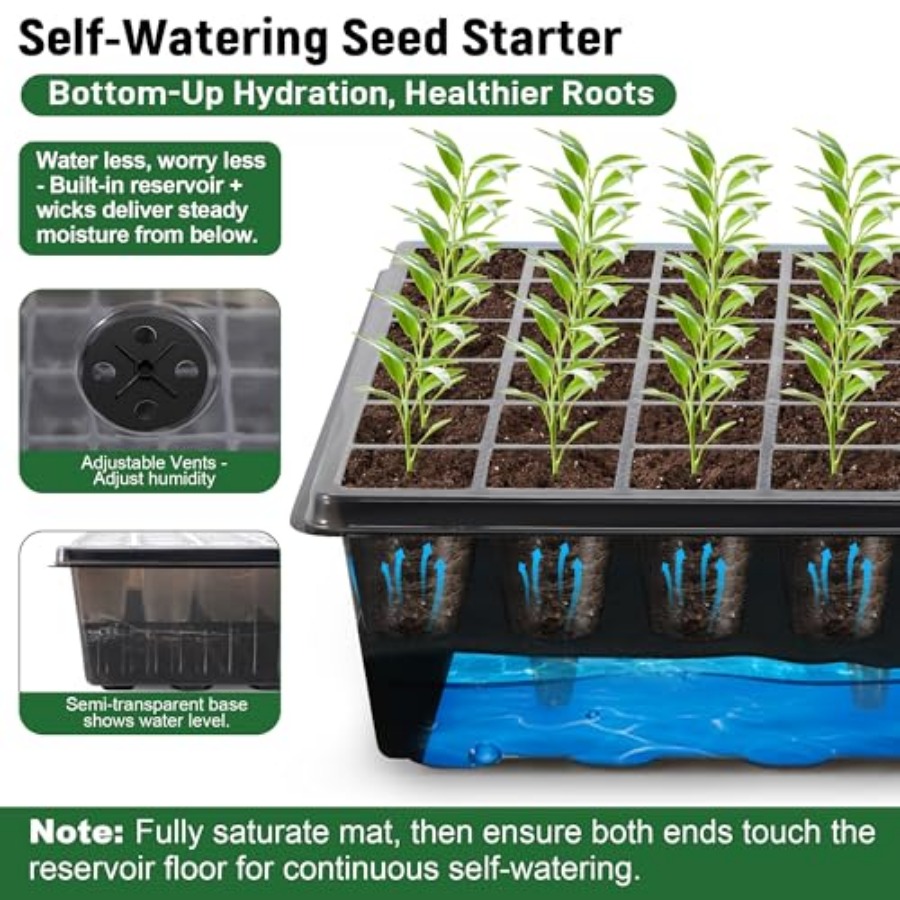 60-Cell Self-Watering Seed Sta - Humidity Dome Kit incelemesi ve fiyatı