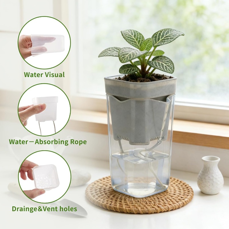 Transparent Flower Plant Pot S - Self Watering Insert incelemesi ve fiyatı