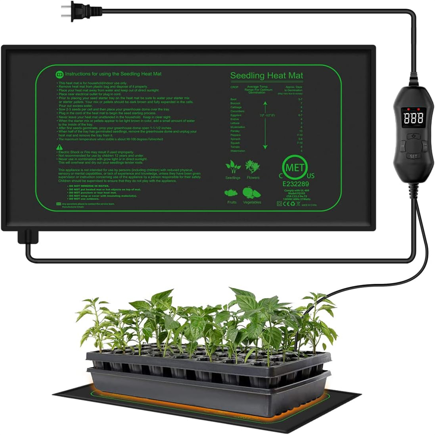 Seedling Heat Mat With Digital - Heat Mat Seedling incelemesi ve fiyatı