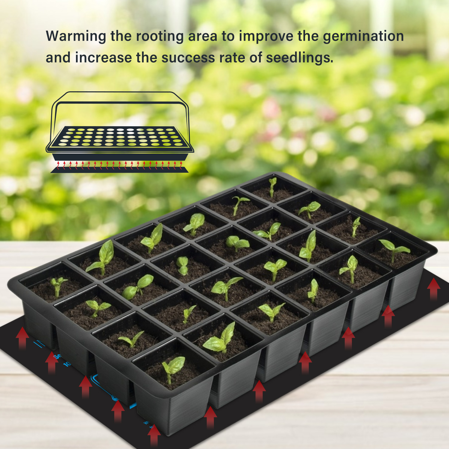 20.75x10CM EU/US/UK/AU Plug Se - Heat Mat Seedling incelemesi ve fiyatı
